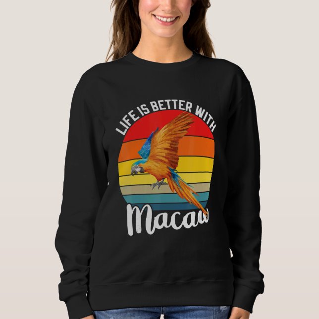 Sudadera With Scarlet Macaw Colourful Parrot Bird (Anverso)