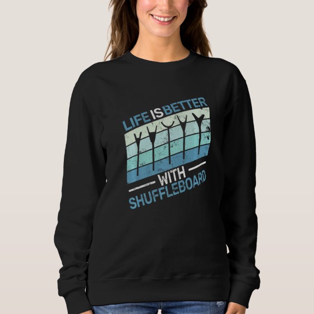 Sudadera with Shuffleboard vintage Shuffleboarding (Anverso)