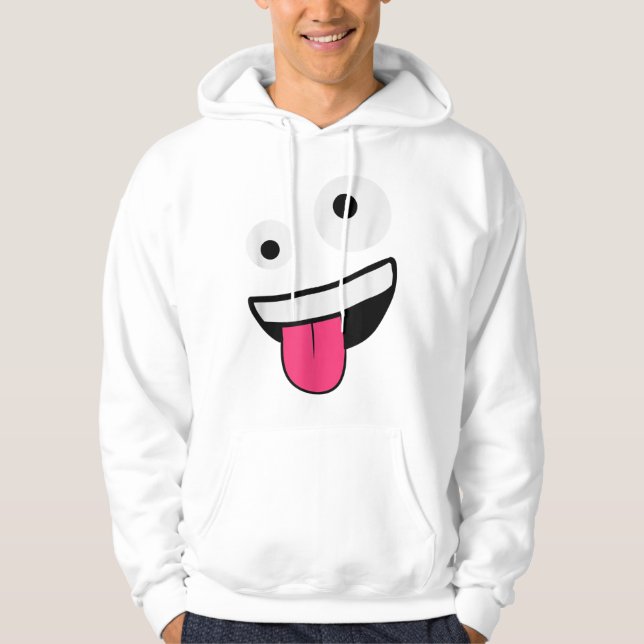 Sudadera Wld Silly Crazy Eyes Zany Face Emojis Hallo (Anverso)