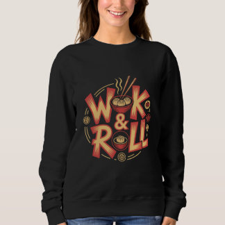 Sudadera Wok & Roll Dim Sum Asian Cuisine Vintage Retro Foo