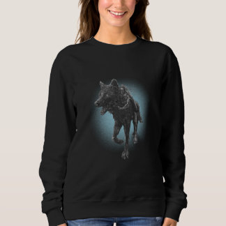 Sudadera Wolf and girl painting cute