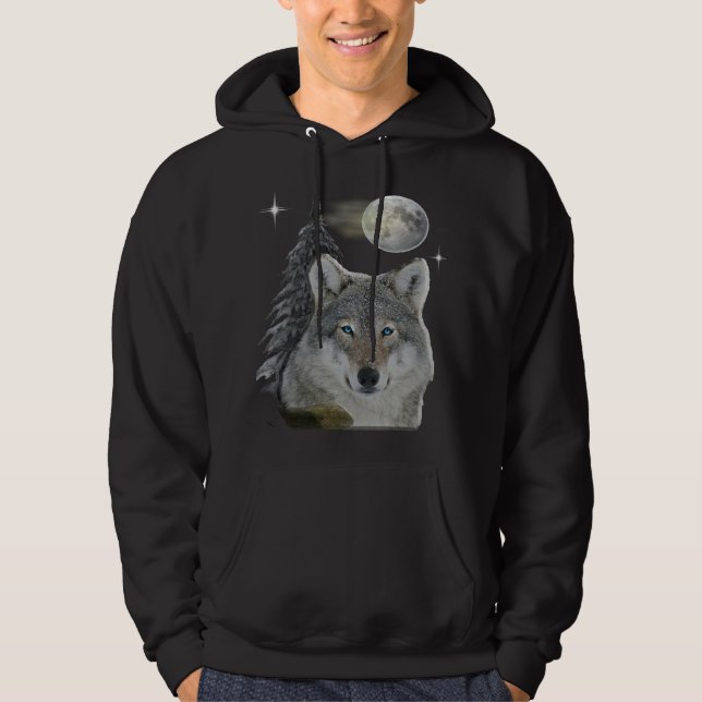 Sudadera wolf and moon T-Shirt (Anverso)