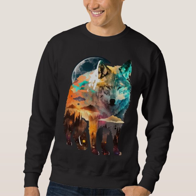 Sudadera Wolf And Wolves Men Women Kids  56 (Anverso)
