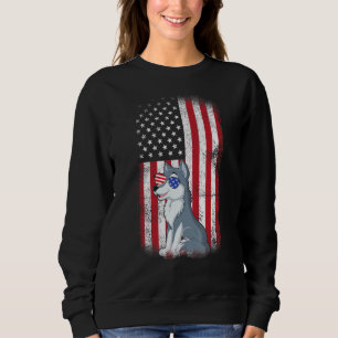 Sudadera Wolf Bandera Estadounidense Niños Chicas Hombres C