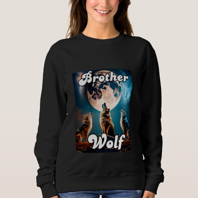 Sudadera Wolf Brother Mating Tribe Wolves Camping Pack Mo (Anverso)