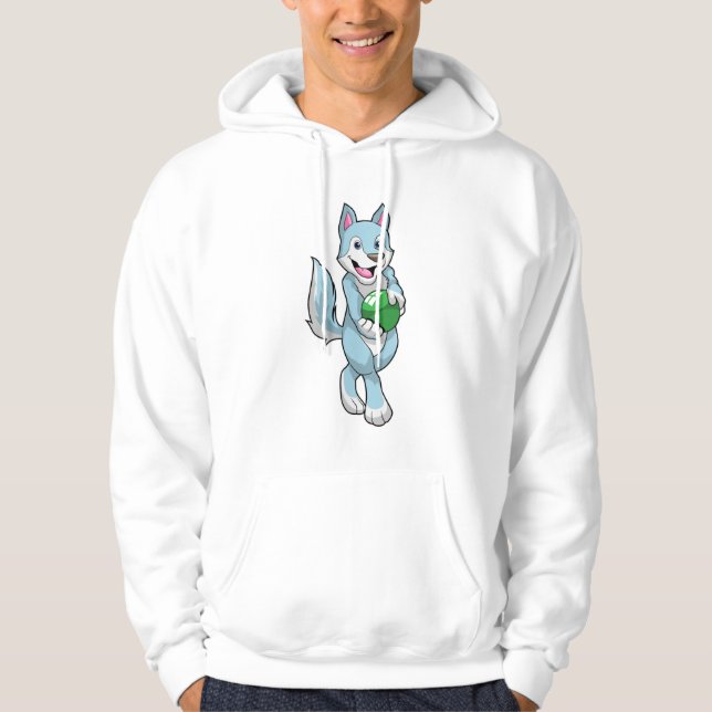 Sudadera Wolf en el Bowling con la pelota de bolos (Anverso)