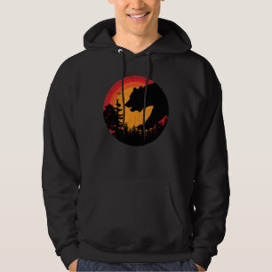 Sudadera Wolf en Vintage Sunset Retro T-Shirt Hoodie