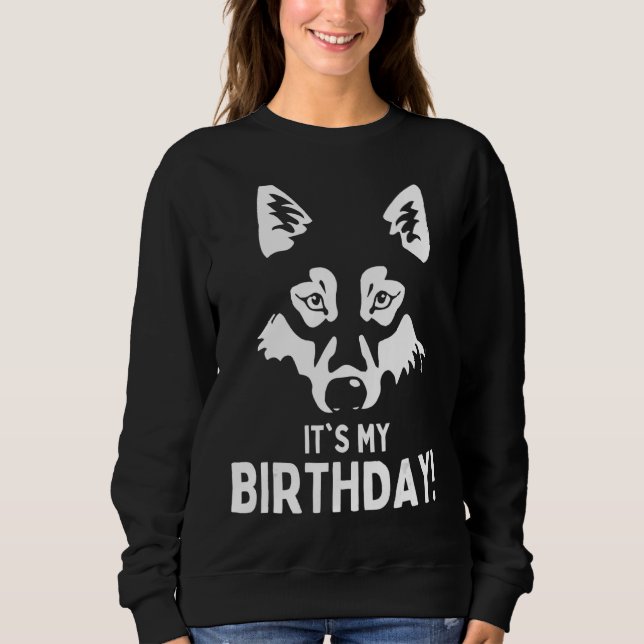 Sudadera Wolf es mi cumpleaños Chicas niños (Anverso)