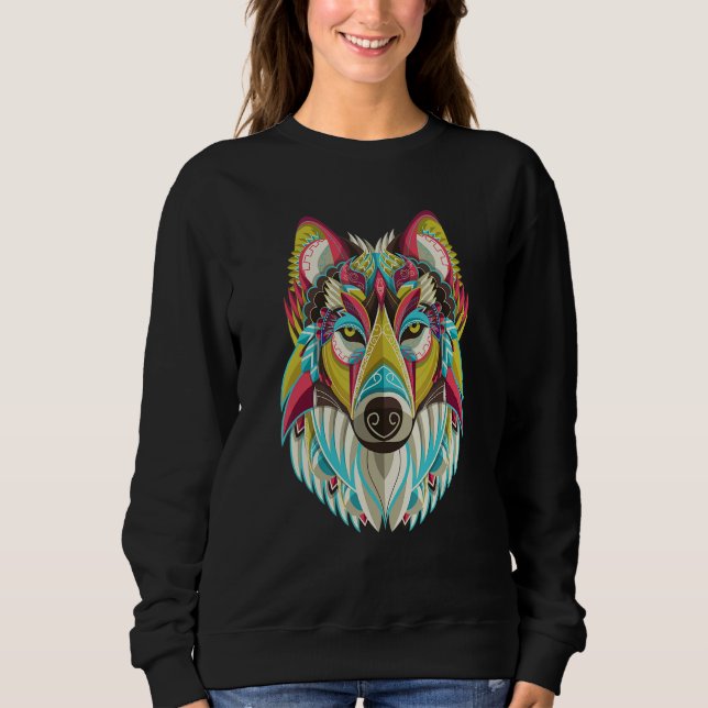 Sudadera Wolf  For Men Wolf  Wolf  Women Wolf Moon (Anverso)