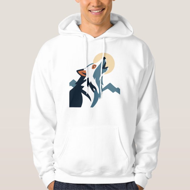 Sudadera Wolf Howling at the Moon – Desata el Alph (Anverso)