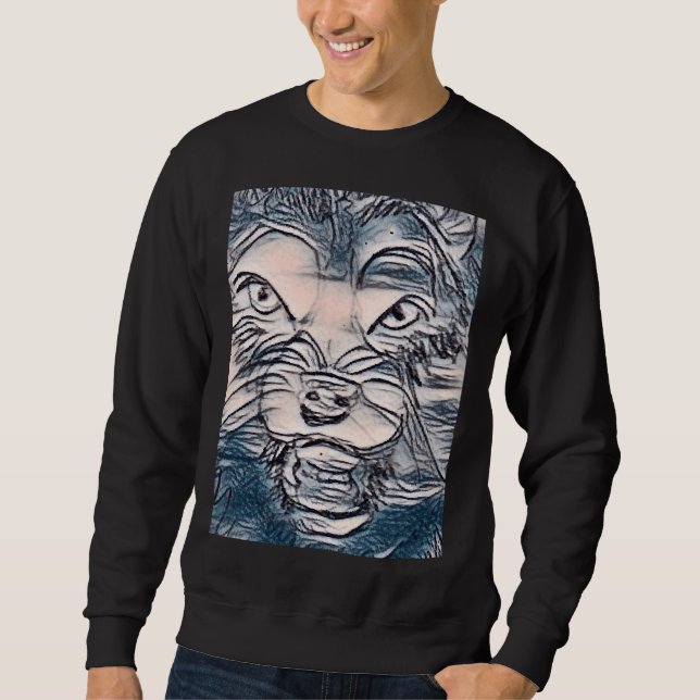 Sudadera Wolf Husky Dog Face Art (Anverso)