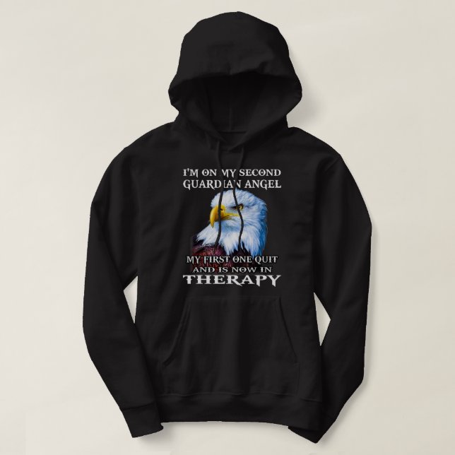 Sudadera Wolf Im En My Second Guardian Angel My First Q (Diseño del anverso)