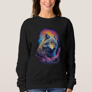 Sudadera Wolf Moon Howling Lone Funny Wolves pack de lobos