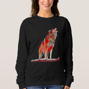 Sudadera Wolf Motif Pack Moon Wild Lupus Colorful Wolves De