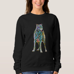 Sudadera Wolf Motif Pack Moon Wild Lupus Colorful Wolves De