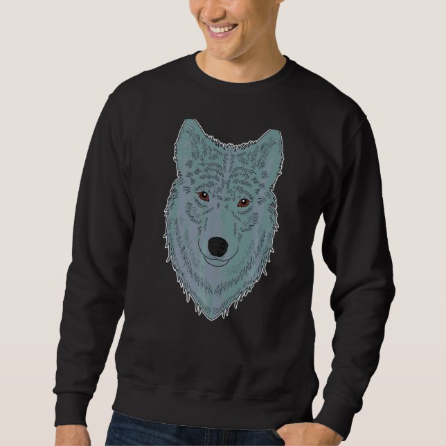 Sudadera Wolf Motif Predator Face Wolfs 1 (Anverso)