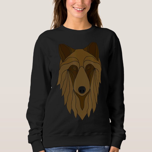 Sudadera Wolf Motif Predator Face Wolfs 2 (Anverso)
