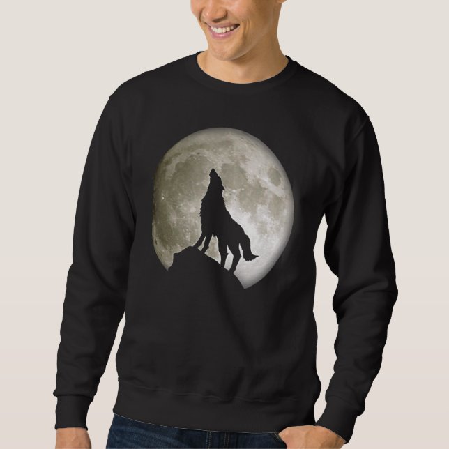 Sudadera Wolf Para Hombres Wolf Wolf Women Wolf Moon (Anverso)