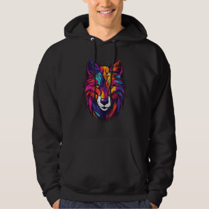Sudadera Wolf Portrait Animal Head Symbol Gym Workout