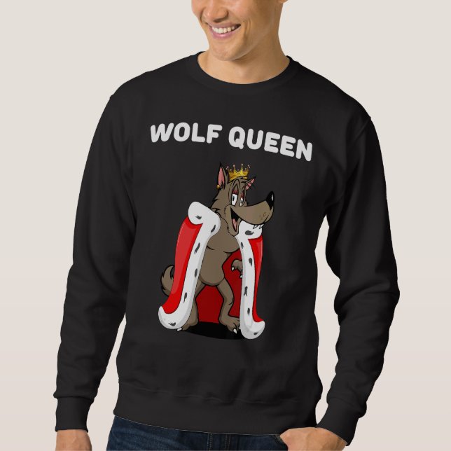 Sudadera Wolf Queen Chicas Wolf Womens Wolf (Anverso)
