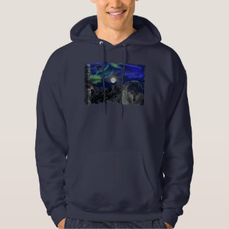 Sudadera Wolf, Ravens, Totem Pole y Aurora Winter Hoodie