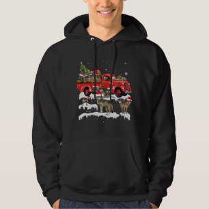 Sudadera Wolf Riding Red Truck Merry Christmas X-mas Ugly G