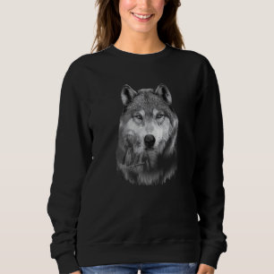 Sudadera Wolf Silhouette Wolves, naturaleza indígena del bo