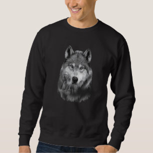 Sudadera Wolf Silhouette Wolves, naturaleza indígena del bo