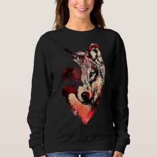 Sudadera Wolf Wolf Silhouette Aventura Wild Anim