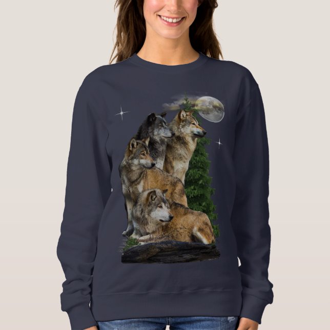 Sudadera Wolf y Moon (Anverso)