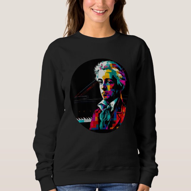 Sudadera Wolfgang Amadeus Mozart Music Composer Piano (Anverso)