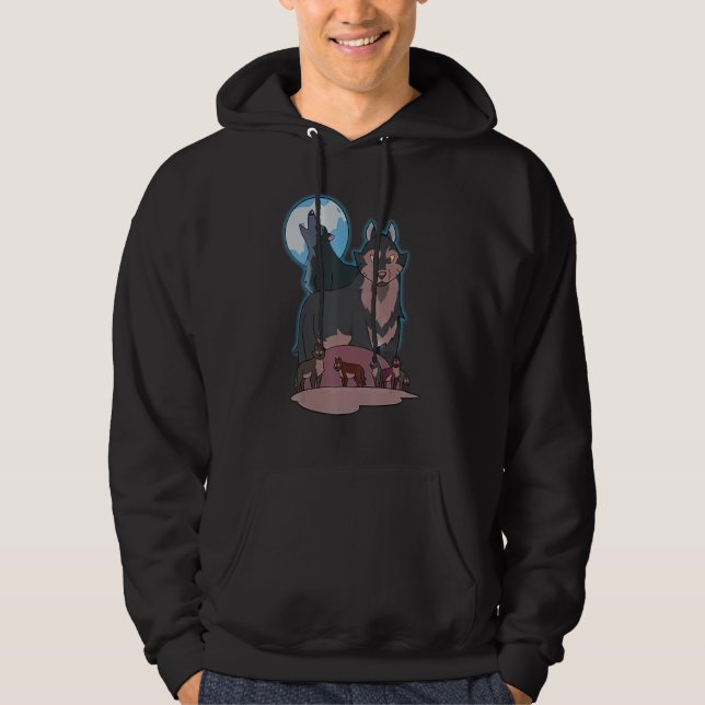 Sudadera Wolves Howling At The Moon - Wolf Wolves Hunter_3 (Anverso)