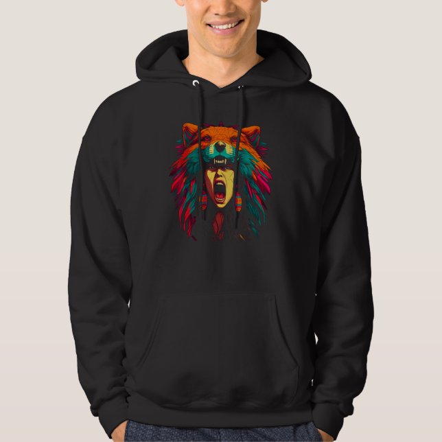Sudadera Woman Wolf Head Native American Culture (Anverso)
