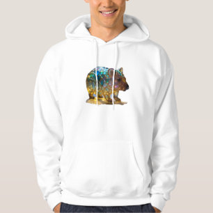 Sudadera Wombat australiano opalizado por el vidrio,