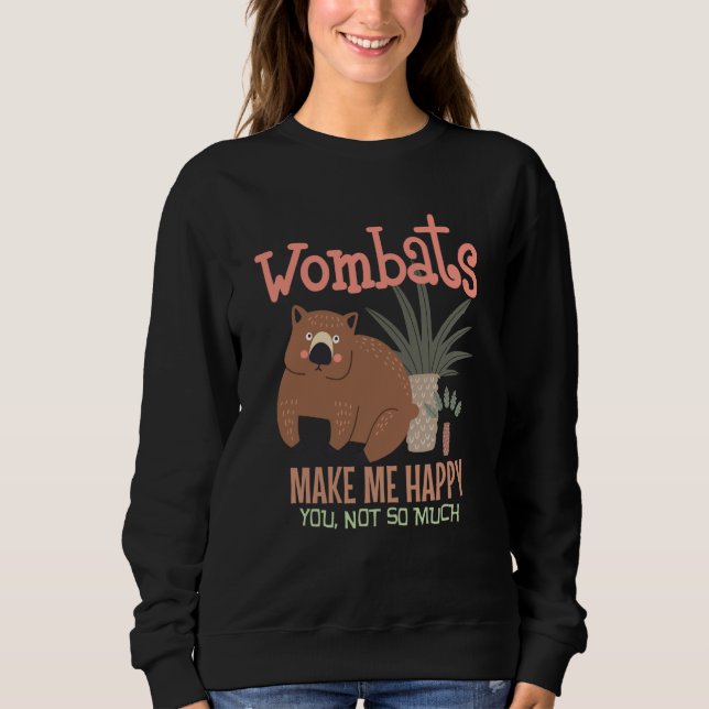 Sudadera Wombat  Wombats and Sarcasm I Love Wombats (Anverso)