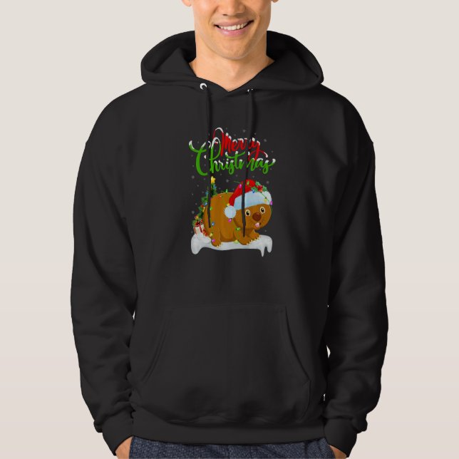 Sudadera Wombat  Xmas Decorations Santa Wombat Christmas (Anverso)