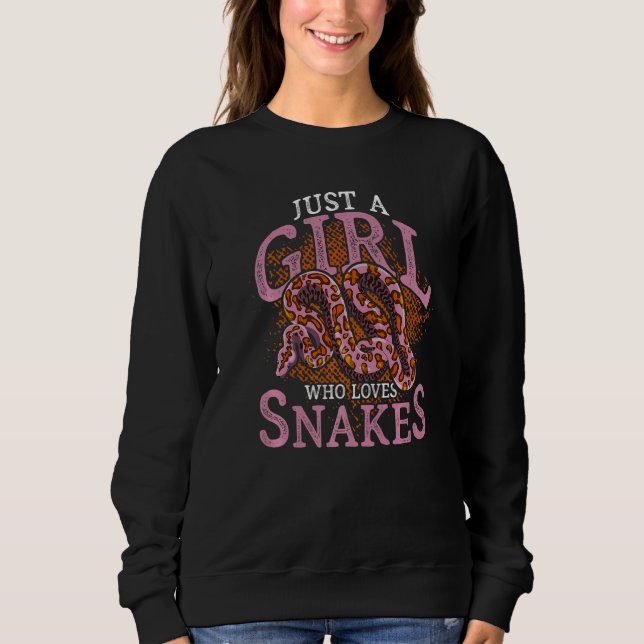 Sudadera Women Animal  Pet Owner Reptile Keeper Girls Snake (Anverso)