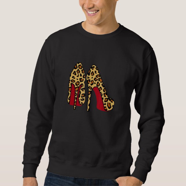 Sudadera Women Leopard High Heels Gift For Her Valentines D (Anverso)
