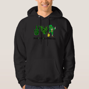 Sudadera Women Peace Love St Patrick S Day Irish Shamrock L