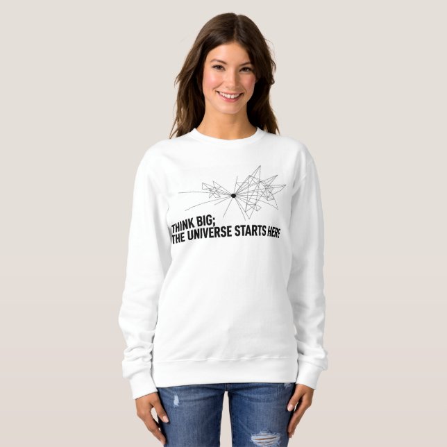 Sudadera Women’s Inspirational Hoodie – “Think Big, The Uni (Anverso completo)