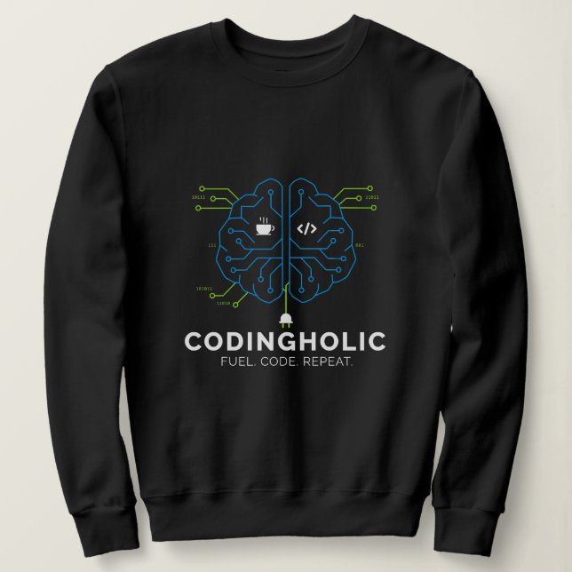 Sudadera Women Tech Brain Circuit Coding Graphic IT Girls (Anverso del diseño)