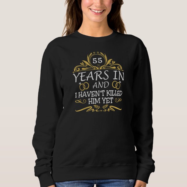 Sudadera Womens 55th Wedding Anniversary Husband Wife  Matc (Anverso)
