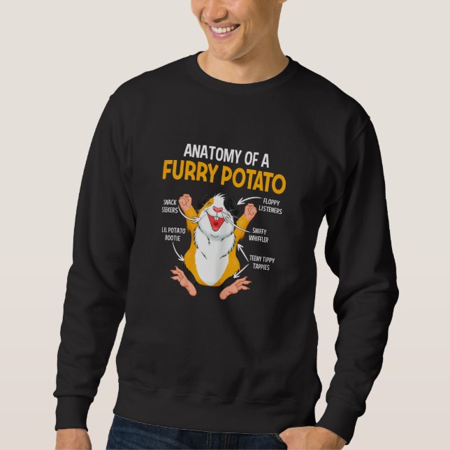 Sudadera Womens  Anatomy Of A Furry Potato Guinea Pig  Pet  (Anverso)