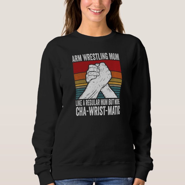 Sudadera Womens Arm Wrestling Dad & Hand Wrestling Designs  (Anverso)