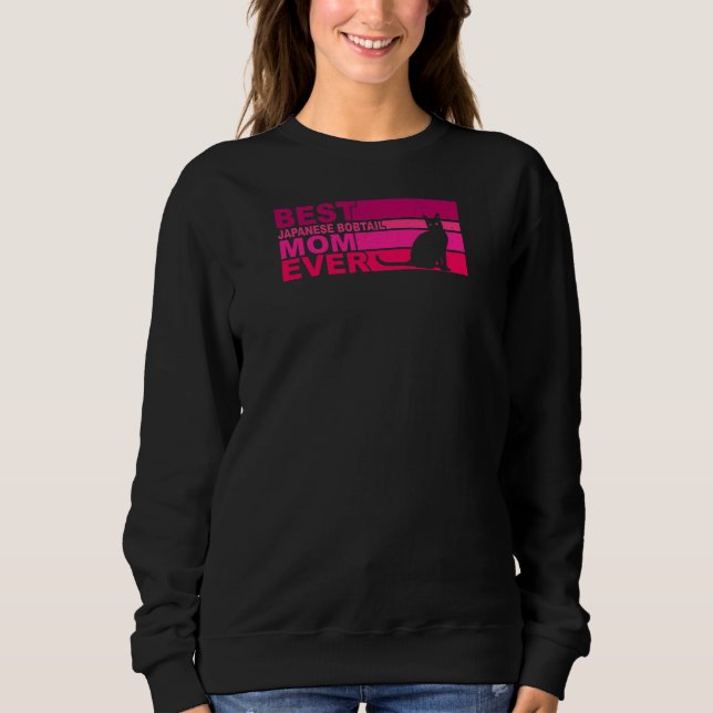Sudadera Womens Best Japanese Bobtail Mom Ever (Anverso)