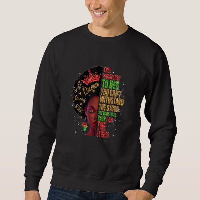 Sudadera Womens Black History Month Afro Melanin Queen Afri (Anverso)