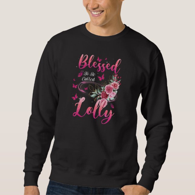 Sudadera Womens Blessed To Be Called Lolly Cute Girls Women (Anverso)