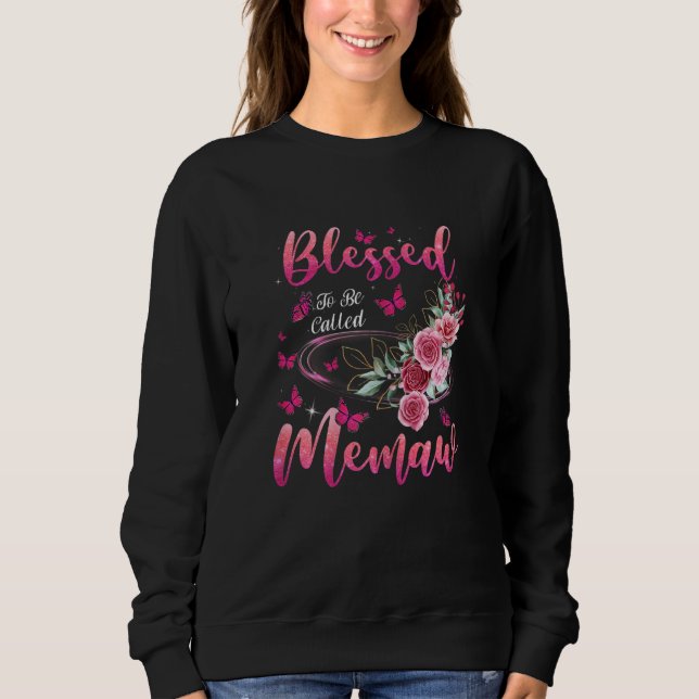 Sudadera Womens Blessed To Be Called Memaw Cute Girls Women (Anverso)
