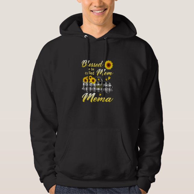Sudadera Womens Blessed To Be Called Mom And Mema Sunflower (Anverso)