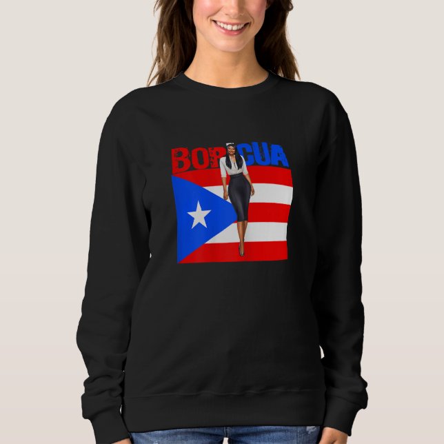 Sudadera Womens Boricua Roots Puerto Rico Pride PR Souvenir (Anverso)